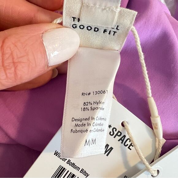 NWT l*space Wilder Bikini Bottom Jewel Purple sz M Bitsy Low Rise Cheeky Summer - Picture 9 of 9